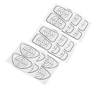 REXVTNS 9 Pack Golf Impact Tape Labels, Reusable Training Aid for Drivers Irons Woods,Quick Swing Feedback with Clear Strike Indicators,Central Position Guide for Practice