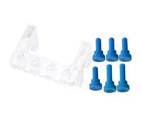 REXVTNS Acrylic Aquarium Tube Holder | 4 - Hole Dosing Pump Hose Fixture for Fish Tank/Purification Tank | 15MM Glass Clamp with Long Screws | Lightweight & Sturdy