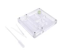 REXVTNS Acrylic Formicarium | Transparent Enclosure for Young Learners/Science Education | Lightweight Breeding Unit with Observation Tools | 11x10x1.7cm Display Case