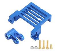 REXVTNS Aluminium Alloy Steering Gear Arm and Steering Gear Base Set for Traxxas X Maxx RC Car (Blue)