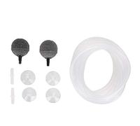 REXVTNS Aquarium Oxygen Pump Accessory Kit | 4 Suction Cups & Stone for Fish Tank | Bubble Hose with 2 - Way Valve | Aeration Device