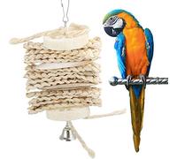 REXVTNS Bird Chew Toy | Corn Husk & Loofah for Lovebirds/Parrots | Hanging Bite Gnawing Toy | Pet - Friendly | Cage Accessories