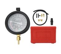 REXVTNS Car Vacuum Fuel Pump Tester | 14mm & 18mm Manifold Fittings | Pressure & Vacuum Diagnostics Gauge for Motor Unit Leaks/Misfires/Poor Compression | 9 - Piece Kit with Storage