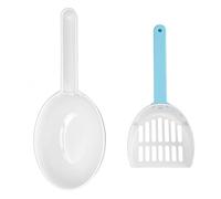REXVTNS Cat Litter Scoop with 7mm Leak Hole | Detachable ABS Poop Shovel & Sifter for Litter Box | Ergonomic Handle for Deep Scooping/Easy Storage (Blue)