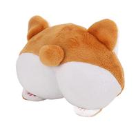 REXVTNS Corgi Ass Plush Squeaky Toy for Dogs | Exceptionally Soft Chew Toy with Teeth Maintenance | Funny Pet Toy for Small/Medium Dogs | 10 x 13.5cm, Bright Colors & Loud Squeak