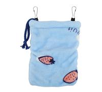 REXVTNS Hamster Sleeping Bag | Flannel Warm & Soft Hideout with Hooks | Hanging Bed for Small Pets/Gliders | Drawstring Design, Safe & Cozy (S(approx. 283 X 180mm / 11.14 X 7.09in))