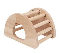REXVTNS Hamster Wooden Arch House | Oak & Pine Small Pet Hideout | Chew - Tolerant Arch Hut for Gerbils/Chinchillas/Guinea Pigs | Bottomless Design for Simple Maintenance