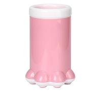 REXVTNS Pet Foot Cleaner Cup | 360° Silicone Grooming Tool for Dogs/Cats | Secure Grip Grooming Cup for Soiled Paws | Gentle Brush, Detachable Design | Fits Pets Under 25kg (Pink)