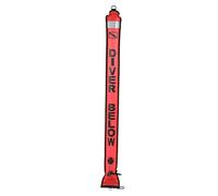 REXVTNS Scuba Diving Marker Buoy | 150x15cm High Visibility Inflatable Alert Tube | Reflective Strips & Pressure Release Valve | for Diving Security/Emergency Alerting (Orange)