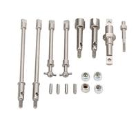 REXVTNS Stainless Steel Drive Shaft Kit for Axial SCX24 1/24 RC Car | Front & Rear Transmission Shaft Set | High - Accuracy Upgrade Parts for AXI90081 / AXI00001 / AXI00002 Versions