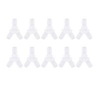 REXVTNS Y Type Aquarium Oxygen Pump Connector | 10PCS 3 Way Hose Fittings for Fish Enclosure/Oxygen Pump/Liquid Transfer Control | Transparent Plastic, 6 Sizes, High Temperature & (6.4mm)