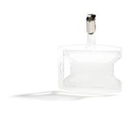 Durable ID Name Badge Holder reXycle for 1 Card, Card Holder Made of 70 Percent Recycled PP, Pack of 25 ID Badges, Transparent