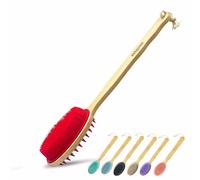 Rexzono Silicone Back Scrubber for Sensitive Skin, Exfoliating Body Scrubber, Long Handle Bath Brush, Loofah for Shower, Gentle Cleansing Scrub for Women and Men, Easy to Clean and Lather