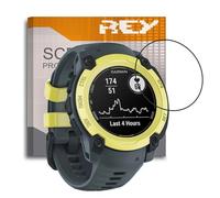 REY 2 x 3D Curved Screen Protector for Garmin Instinct E 45 mm, Black, Full Protection, 3D / 4D / 5D