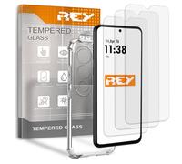 REY 3 x Anti-Shock Screen Protectors and Case for Vivo Y29s - Y04, Tempered Glass and Silicone TPU with High Resistance