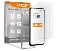 REY 3 x Anti-Shock Screen Protectors for Motorola Moto G17 - G17 Power, Tempered Glass and Silicone TPU with High Resistance