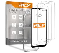 REY 3 x Screen Protector and Anti-Shock Case for TCL 40R 5G, Tempered Glass and High Resistance TPU Silicone