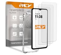 REY 3 x Screen Protector and Case for ZTE Nubia Focus Pro 5G, Tempered Glass and High Resistance TPU Silicone