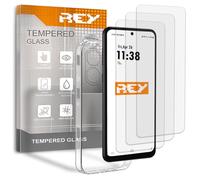 REY 3 x Screen Protector and Case for ZTE Nubia Neo 3, Tempered Glass and High Resistance TPU Silicone