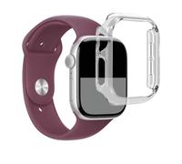 REY 3 x Transparent Gel Case for Apple Watch Series 10 42 mm - Series 11 42 mm, Ultra-Thin 0.33 mm, Thermoplastic Polyurethane Silicone, High Strength and Flexibility