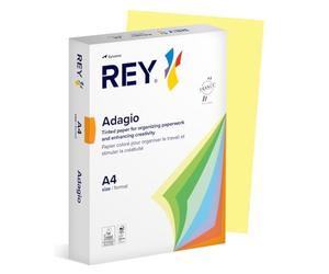 REY® Adagio Copy Paper Canary 80 g A4 PEFC™ 500 Sheets Ream