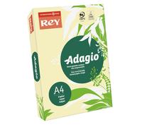 REY Adagio A4 80GSM Tinted Paper, Yellow, Pack of 500 - ADAGI080X693