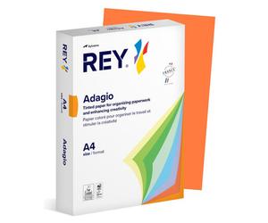 Rey Adagio Paper A4 80gsm Deep Orange (Ream 500) RYADA080X427