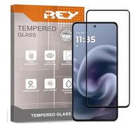 REY Curved Screen Protector for Motorola Moto G86 - G86 Power, Black, Premium Tempered Glass, 3D/4D/5D, Anti-Breakage