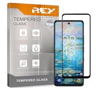 REY Curved Screen Protector for TCL 50 NXTPAPER 5G - 50 Pro NXTPAPER 5G, Black, Premium Tempered Glass, 3D / 4D / 5D, Anti-Breakage