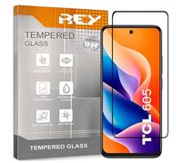 REY Curved Screen Protector for TCL 605 4G - 60 SE 4G - 60 SE NXTPAPER 5G, Black, Premium Tempered Glass, 3D / 4D / 5D, Anti-Shatter