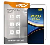 REY Curved Screen Protector for Xiaomi Poco F7 - F7 Pro - F7 Ultra, Black, Premium Tempered Glass, 3D/4D/5D, Anti-Breakage