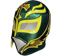 REY MISTERIO Lucha Libre Wrestling Mask (PRO - Fit) Green, Yellow & Golden Colors - Costume Wear by Make It Count