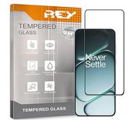 REY Pack of 2 3D Tempered Glass Screen Protectors for ONEPLUS ACE 6 - ACE 6T - 15R, Black, Screen Protector 9H+ Hardness, Anti-Scratch Oil Bubbles, Full Protection, 3D, 4D, 5D