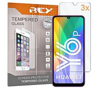 REY Screen Protector for HUAWEI Y6P - HONOR 9A, Tempered Glass Film, Premium quality, Perfect protection for scratches, breaks, moisture, [Pack 3x]