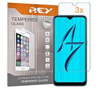 REY Screen Protector for OPPO A7 / OPPO AX7 / OPPO K7 5G, Tempered Glass Film, Premium quality, Perfect protection for scratches, breaks, moisture, [Pack 3x]