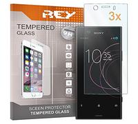 REY Screen Protector for SONY XPERIA XZ1 COMPACT, Tempered Glass Film, Premium quality, [Pack 3x]