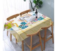 reyawdf Tablecloth Wipeable PVC Plastic,Alice pours a cup of tea from the kettle,Table Cloth Wipe Clean Wipe Clean Waterproof Square Table Cover Protector for Kitchen Picnic Outdoor Indoor 183x137 cm