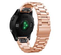 REYDA 22mm Quick Fit Metal Strap Compatible for Garmin Fenix 8 Pro 47mm/8 47mm/E 47mm/7/7 Pro/6/6 Pro/5/5 Plus, Solid Adjustable Stainless Steel Wristband Replacement Strap for Garmin Descent G2/G1