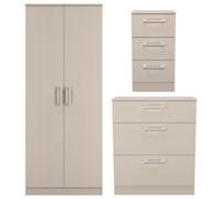 Livara Ready Assembled Ryder 3 Piece Furniture Set - Beige