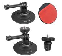 REYGEAK 360° Rotating Adhesive Mount with 3M Adhesive Pads, Flexible Helmet Mounts for Insta360 X5, Adhesive Mounts for DJI Action 5/Action4/3 Go-Pro Hero 13/12/11/10 (Pack of 2)