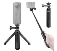 REYGEAK 40 cm Selfie Stick Tripod for GoPro, 2-in-1 Mini Tripod Mount for DJI Osmo Pocket 3, GoPro Hero 13/12/11/10/9/Max, Osmo Action 5 Pro/4, Insta-360 X5/X4
