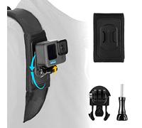 REYGEAK Backpack Shoulder Strap Mount with Adjustable Shoulder Pad and 360° Rotating Base Mount Compatible with GoPro Hero 11 Hero 10/9/8 Black,DJI Osmo Action,Insta 360 ONE R and Most Action Cameras