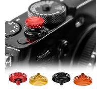 REYGEAK for Fujifilm Camera Shutter Button,4 Pcs Copper Soft Shutter Release Button,Camera Shutter Button Fits for Fuji Fujifilm X100 X100VI X-T5 X-T4 X-T3 Accessories(Red/Brass/Orange/Black)