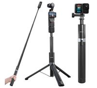 REYGEAK Insta360 X5/X4/X3 Luna Ultra Invisible Selfie Tripod for dji Osmo Action 6/5Pro/4/Pocket 4/3, for GoPro | 2 in 1 Extendable Rod 150cm