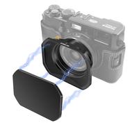 REYGEAK Metal Lens Hood for Fuji Fujifilm FinePix X100V X100F X100 X100S X100T X70 Camera Black LH-X54B + Kapp-X54B Lens Hood with Cap and 49mm Adapter Ring Kit (Black)