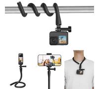 REYGEAK Monkey Tail Mount Flexible Mount for GoPro HERO 11/10/9 Insta360 X3 Phones, Camera iPhone Android Tripod Stand Neck Holder for Bike, Motorcycle, Boat, Stroller, Car