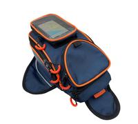 reygeak Motorcycle Tank Bag,Waterproof, with Super Magnetic Thickened Magnet Blue Orange 1680D PVC Petrol Tank Bag, Large Window Cell Phone Bag, Suitable for Suzuki Kawasaki Honda Harley Yamaha.