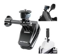 REYGEAK Motorcycle Windscreen Clamp Mount for Insta360 x5,All Aluminum Metal Holder Mount with Dual-Claws for Gopro Hero 13/12/11/10/9