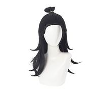 REYHS Anime Jujutsu Kaisen Getou Suguru Black Long Wig Cosplay Costume Heat Resistant Synthetic Hair Men Wigs