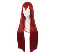 REYHS Anime Steins Gate Makise Kurisu Christina Assistant Auburn Straight 100 cm / 1M Long Straight Synthetic Hair Cosplay Wig +Wig Cap
